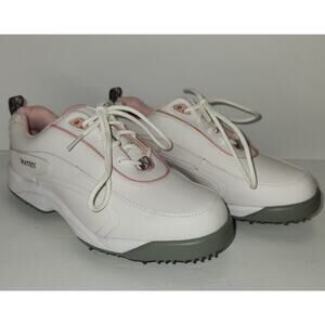 FootJoy Greenjoys Women’s Size 7.5 M White Golf Shoe Soft Spike 48703 Pink White